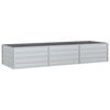 vidaXL Plantenbak verhoogd 240x80x45 cm gegalvaniseerd staal zilver