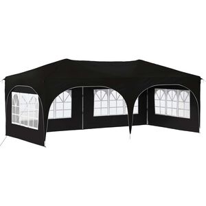 vidaXL Pop-up Feesttent Zwart 575 x 288 x 245 cm Oxford Stof