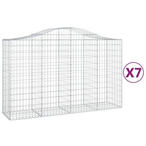 vidaXL Schanskorven 7 st gewelfd 200x50x120/140 cm ijzer