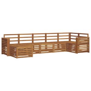 vidaXL Hoekbank Set 7 pcs Naturel Massief Acaciahout