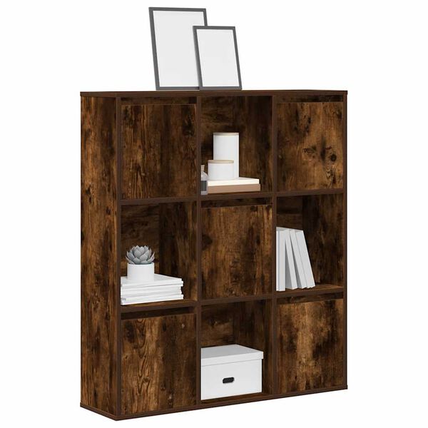vidaXL Boekenkast 89x24x101,5 cm bewerkt hout gerookt eikenkleurig