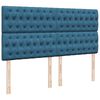 vidaXL Ottoman bed met matrassen 180x200cm fluweel donkerblauw