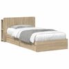 vidaXL Bedframe met opslag Sonoma Eiken 100 x 200 cm Bewerkt hout