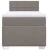 vidaXL Boxspring met matras stof taupe 90x200 cm