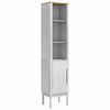 vidaXL Hoge badkamerkast FLORO Wit 35 x 30 x 160 cm Massief Vurenhout