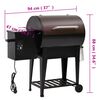 vidaXL Pelletbarbecue met bodemplaat 94 cm ijzer zwart