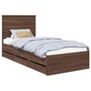 vidaXL Bedframe met lade Bruin Eiken 90 x 200 cm Ingenieurshout