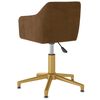 vidaXL Eetkamerstoelen draaibaar 2 st fluweel bruin