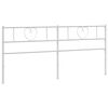 vidaXL Vervangend hoofdbord 193 cm metaal wit