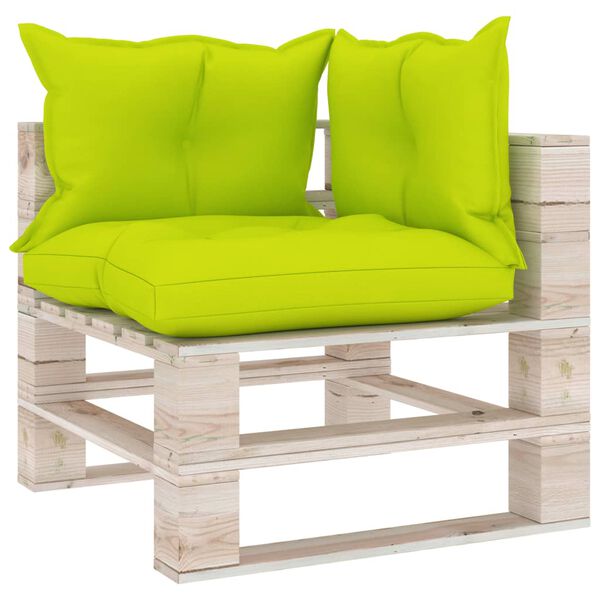vidaXL 6-delige Loungeset met kussens pallet grenenhout
