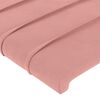 vidaXL Hoofdbord met randen 103x23x118/128 cm fluweel roze