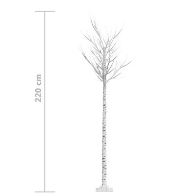 vidaXL Kerstboom wilg 200 meerkleurige LED's binnen en buiten 2,2 m