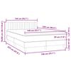 vidaXL Boxspring met matras en LED fluweel donkerblauw 140x220 cm