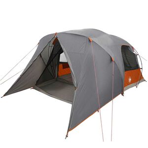 vidaXL Dome Tent voor 4 Personen Grijs en Oranje 455 x 252 x 178 cm
