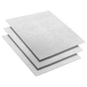 vidaXL Spiegelmoza&iuml;ek Tegel Geometrisch 3 st zilver 30 x 30 cm Glas