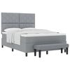 vidaXL Boxspringbed met kussen Lichtgrijs 140 x 190 cm Stof