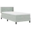 vidaXL Boxspringbed met matras Lichtgrijs 190 x 90 cm Polyester