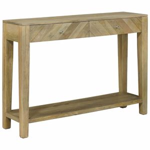 vidaXL Wandtafel Natuurlijk grijs 110 x 30 x 80 cm Massief Mango Hout