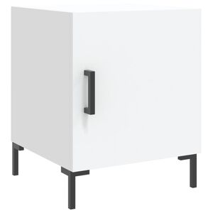 vidaXL Nachtkastje 40x40x50 cm bewerkt hout wit