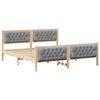 vidaXL Bedframe Lichtgrijs 160 x 200 cm Massief grenenhout