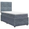 vidaXL Boxspringbed met matras Donkergrijs 100 x 200 cm Fluweel