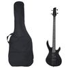 vidaXL Basgitaar voor beginners elektrisch met tas 4/4 46" zwart