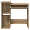 vidaXL Bureau met schappen 84x40x78 cm bewerkt hout artisanaal eiken