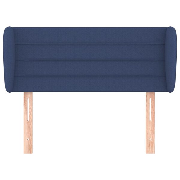 vidaXL Hoofdbord met randen 93x23x78/88 cm stof blauw
