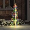 vidaXL Kerstboom met 100 LED Multikleur 120 cm Acryl