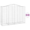 vidaXL Schanskorven 30 st gewelfd 200x50x140/160 cm ijzer