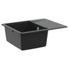 vidaXL Wasbak 80% Kwarts en 20% Hars 560 x 460 mm Zwart