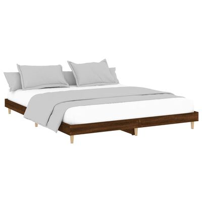 vidaXL Bedframe zonder matras bewerkt hout bruin eikenkleur 140x200 cm