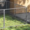 vidaXL Hondenkennel 14 m&sup2; staal zilverkleurig