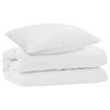 vidaXL Dekbed Set met kussen 2 pcs Wit Microfibre