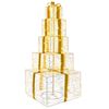 vidaXL Kerst led-cadeaudozen stapel 250 LED's Warmwit 56 x 56 x 120 cm