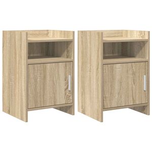 vidaXL Nachtkastjes 2 pcs Sonoma Eiken 40 x 36 x 60 cm Bewerkt hout