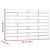vidaXL Hoofdbord wandmontage 81x3x63 cm massief grenenhout wit