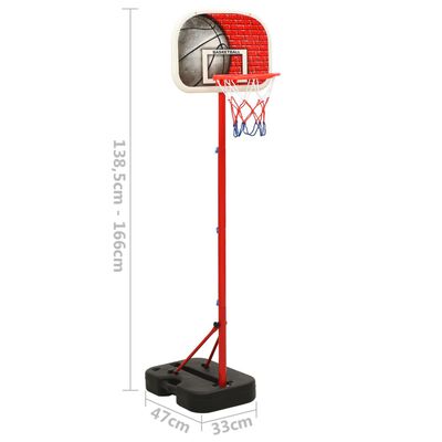 vidaXL Basketbalset draagbaar verstelbaar 138,5-166 cm
