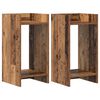 vidaXL Plantenstandaard met plank 2 pcs Oudhout 30 x 30 x 60 cm