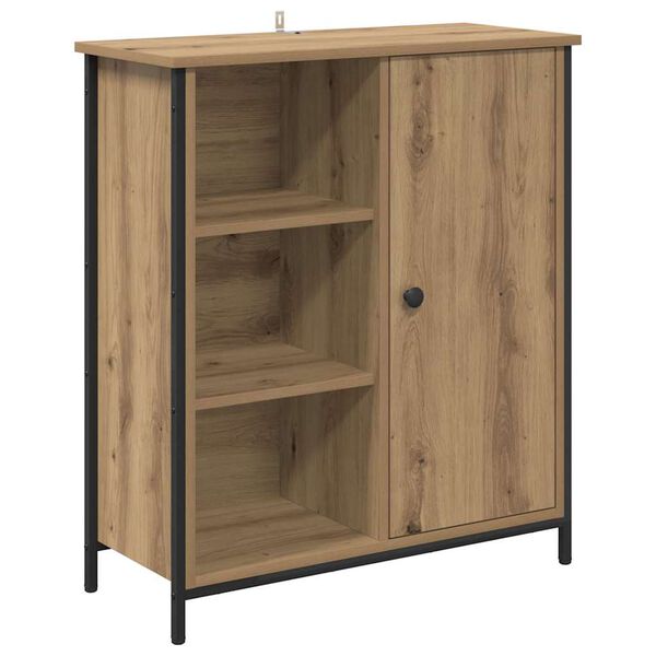 vidaXL Dressoir Artisan Eiken 70 x 30 x 80 cm Bewerkt hout