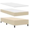 vidaXL Boxspringbed Lichtgrijs en wit. 90 x 200 cm Katoen Stof