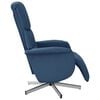vidaXL Fauteuil verstelbaar met voetensteun stof blauw