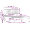 vidaXL Bedframe met Gevoerd Hoofdgedeelte Lichtgrijs 150 x 200 cm