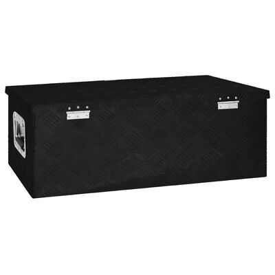 vidaXL Opbergbox 80x39x30 cm aluminium zwart