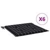 vidaXL Tuinstoelkussens 6 st ruitpatroon 40x40x4 cm stof zwart