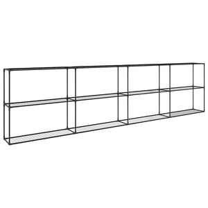 vidaXL 3-laags plantenstandaard Zwart 400 x 32 x 104 cm Staal