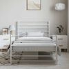 vidaXL Bedframe met hoofd- en voeteneinde metaal wit 100x190 cm