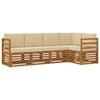 vidaXL Buiten bankenset 5 st Natuurlijk en Beige Polyester