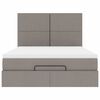 vidaXL Ottoman bed met matras en LED's 140x200cm stof taupe
