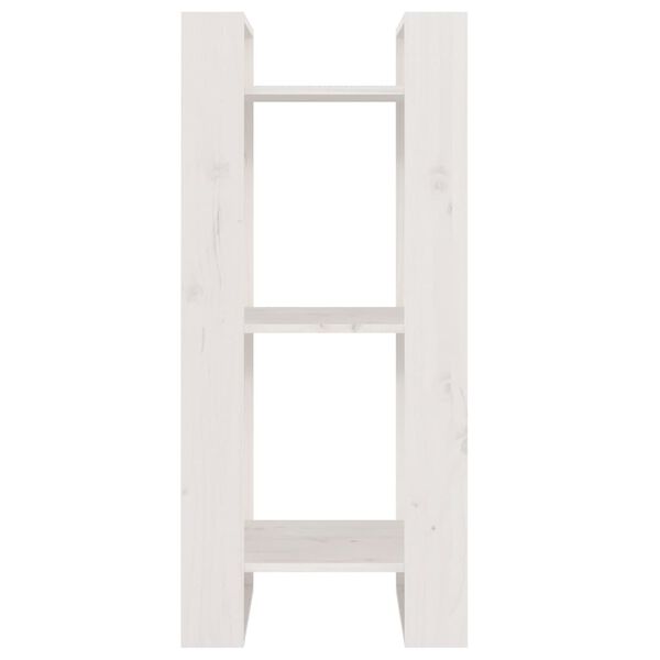 vidaXL Boekenkast/kamerscherm 41x35x91 cm massief grenenhout wit